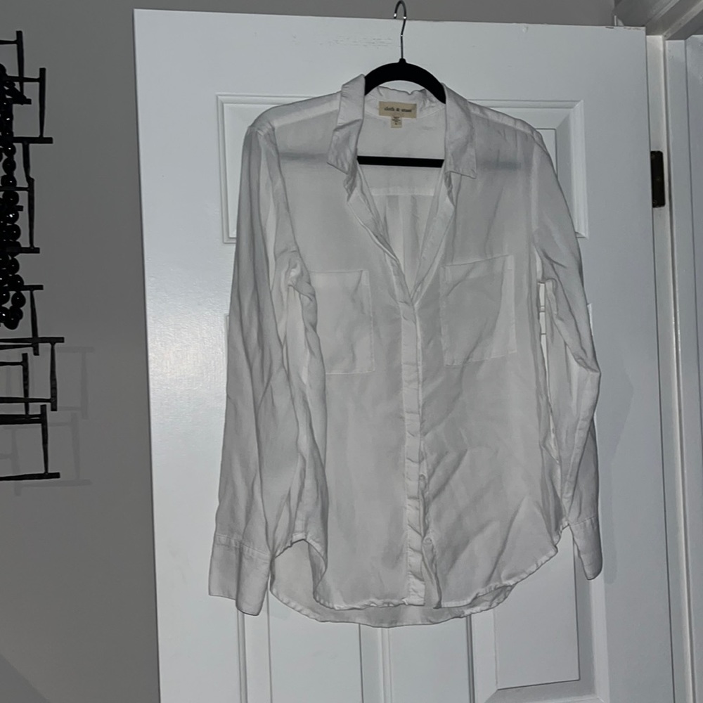 Anthropologie white button down
